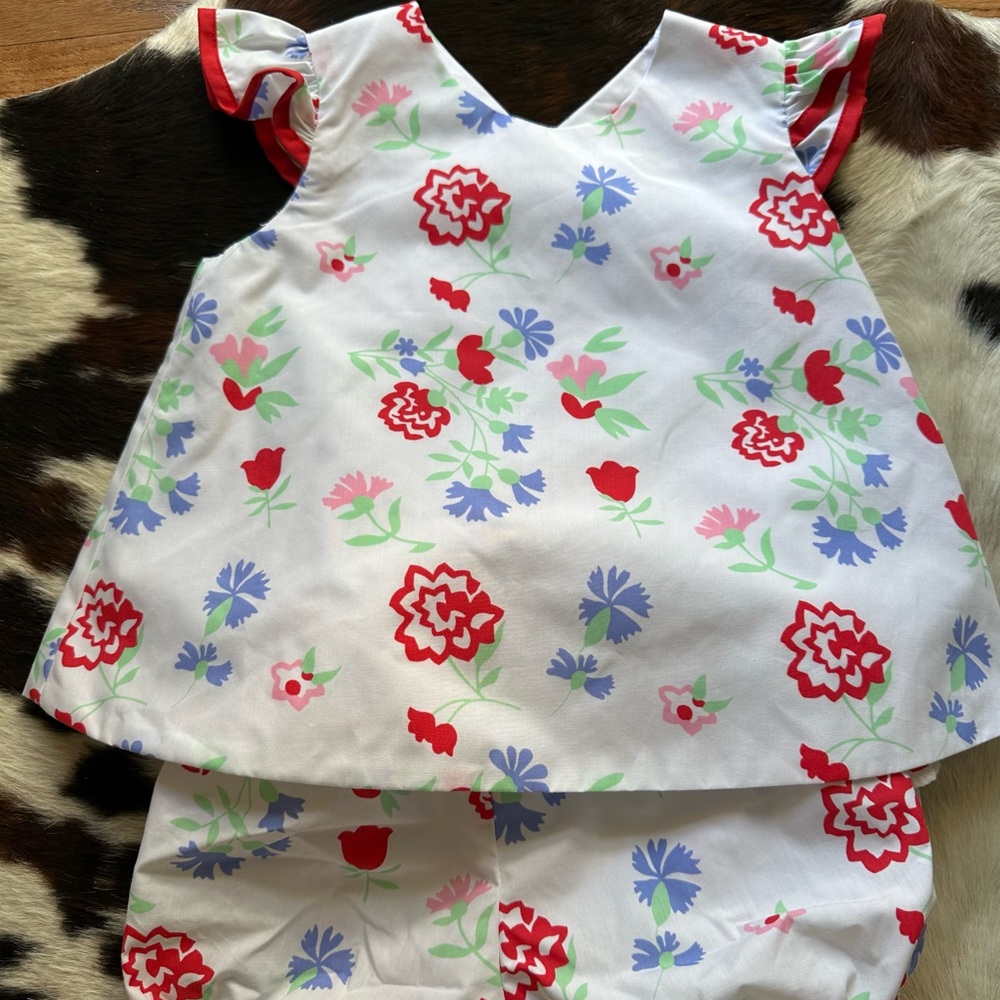 The Beaufort Bonnet floral bloom romper set 4T
